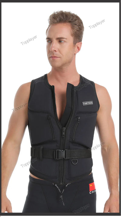 Life Jacket Wake Surfing Impact Vest Neoprene Life Jacket Wakesurf Comp Vest But Great for All Watersport Activities Life Jacket