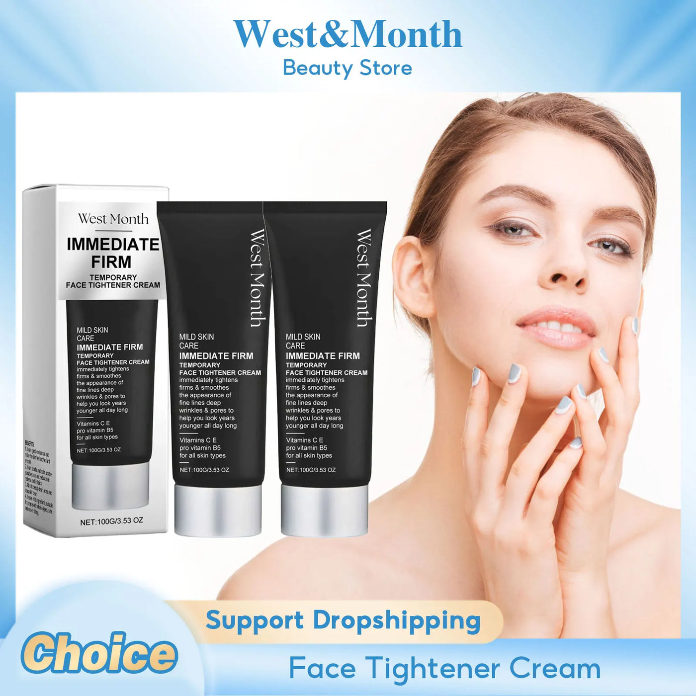 Face Tightening Cream Firming Lifting Prevent Dryness Anti-Ag-ing Reduce Wri-nkles Fade Fine Lines Smoothing Moisturizing Cream