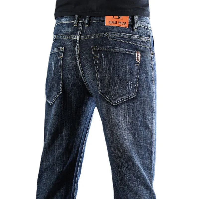 Men's Jeans Casual Skinny New Spring and Autumn Pants Straight Stretch Blue Big Size Fashion Good Quality Trousers for men