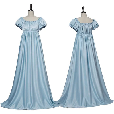 Medieval Dress Women Off Shoulder Renaissance Victorian Regency Dress Costume Wench Retro Gown Halloween For Women Pink Blue