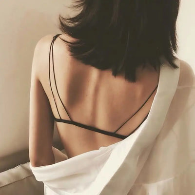 Breathable Triangle Bras for Women Beauty Back Push-up Wireless Bra Thin Strape Lingerie French Style Bra Girls