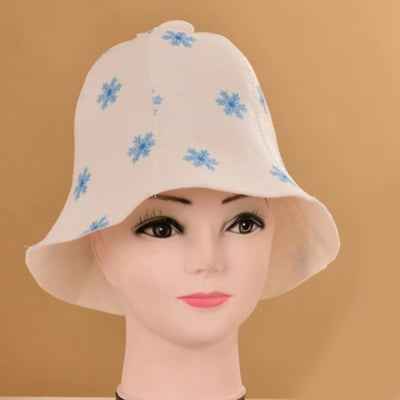 1pc Felt Sauna Hat Anti Heat Cap Thicken Suction Shower Cap Spa Sauna Hat For Head Protection Hat Bathroom Accessories