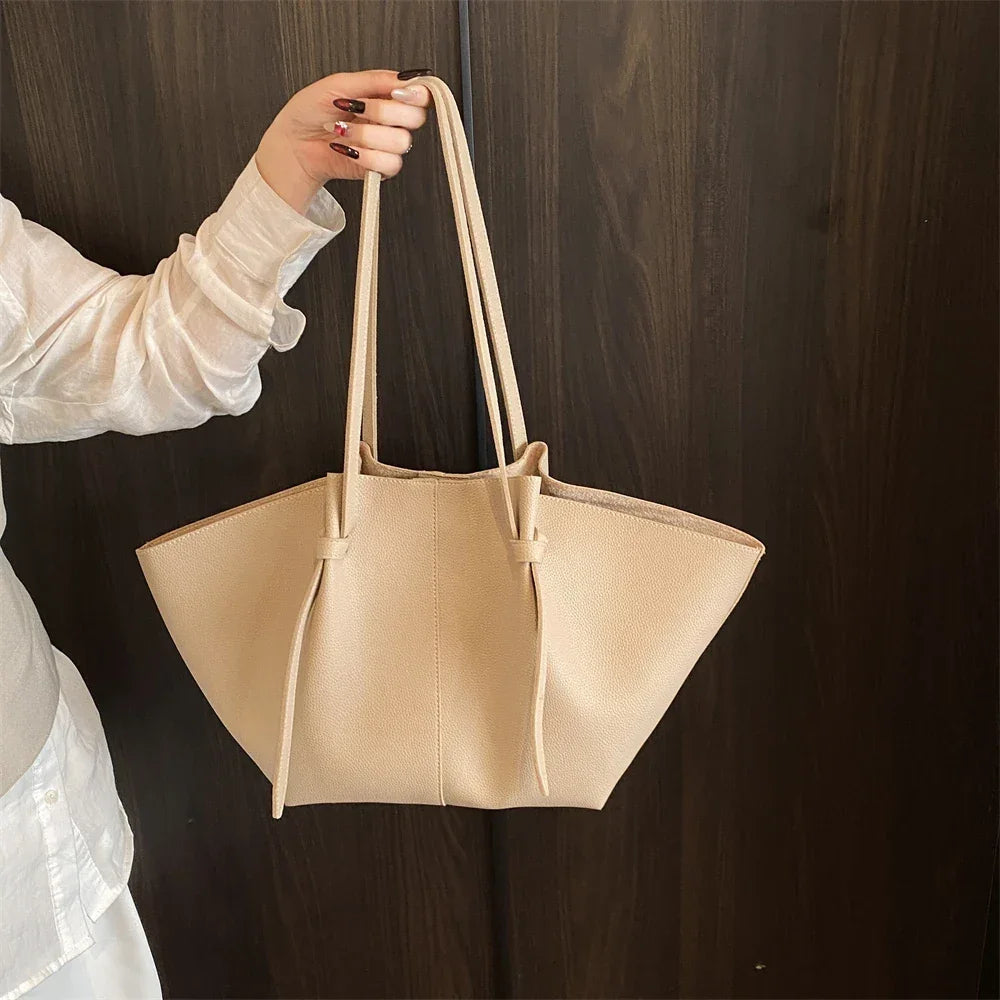 Branded Designer Shoulder Tote Bags For Women Soft PU Leather 2-IN-1 Big Capacity Shopper Tote Set 2025 Luxury Designer Handbags