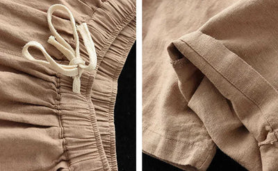 2024 Spring Summer Cotton Linen Pants Women Solid Color Casual Ankle-length Pant Woman Lace-up Waist Loose Trousers