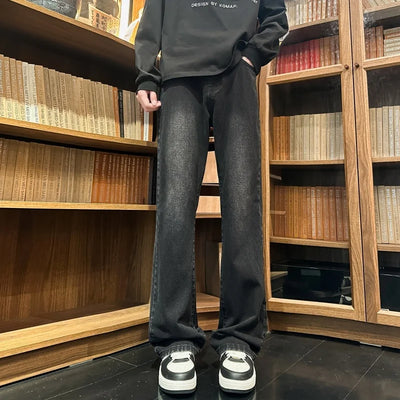 Autumn New Men's Jeans Baggy Straight Wide Leg Male Fashion Vintage Denim Pants Men Youth Popular Brand Streetwear Jean Trousers