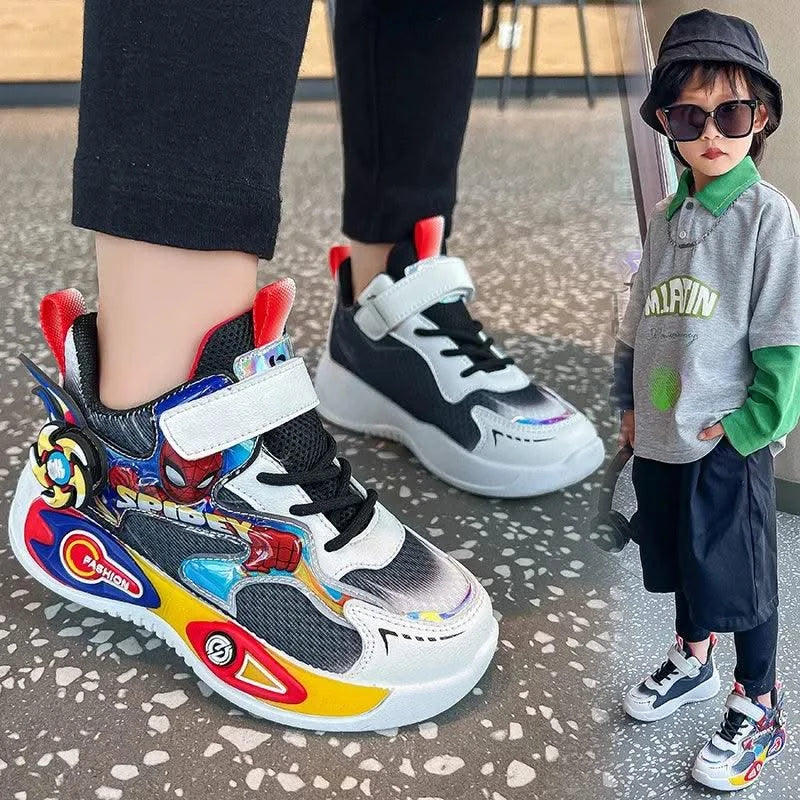 Boys' casual sports shoes | Lightweight and cushioned running shoes | 5-12 year old children's sports walking shoes | Shock abso