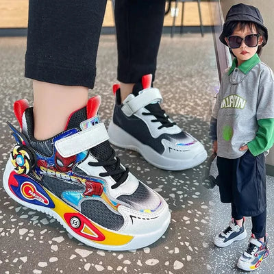 Boys' casual sports shoes | Lightweight and cushioned running shoes | 5-12 year old children's sports walking shoes | Shock abso