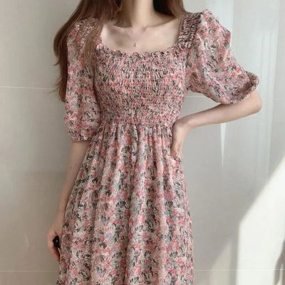 Dresses For Women 2024 Floral Woman Dress Open Back Backless Clothes Beach Flower Tight Bodycon Midi New In Offer Stylish
