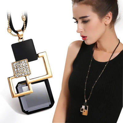 Long Necklaces & Pendants for Women Maxi Collier Femme Geometric Chain Fashion Necklace Statement Colar Accessories Jewelry 2024