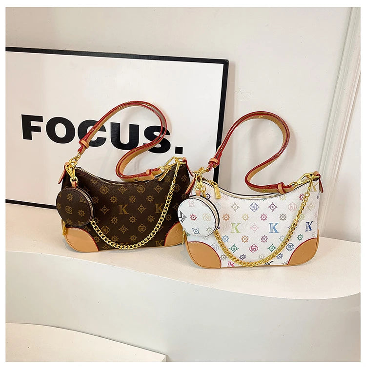Famous Designer Elegant Handbags Leather For Women, Ladies Crossbody Shoulder Bag Classic Popular And Lightweight For Shopping