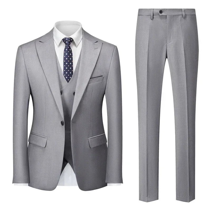 Italian Business Gentleman Slim Suit, Groom Wedding Blazers, Men's Blazers, Italian Costume, Sizes M to 5XL