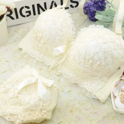 Women Wireless Sexy Bra Set Low Waist Panties Nonwire Bralette Lingerie Set Soft Brassiere Female Fashion Underwear Big Size Set