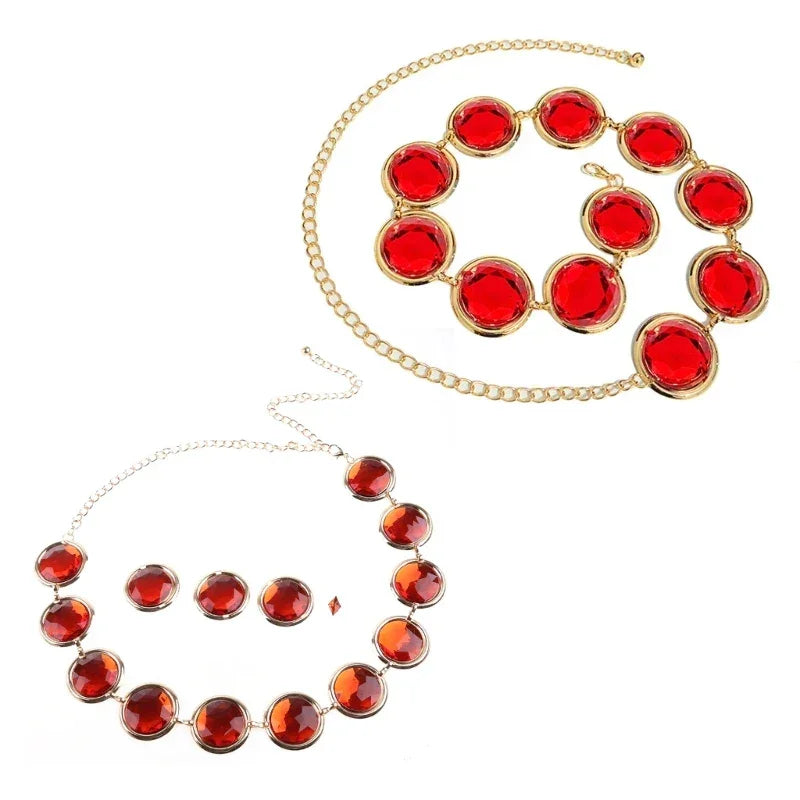 Belly Chain Jewelry Decorative Belt For Women Dresses Red Waist Chain Raven Dropship