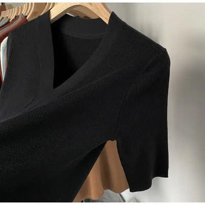 2025 Summer New T-shirts for Women Elegant Fashion Short Sleeve T-shirt Female Trend Tops Ladies Tees Basic Tops Clothing