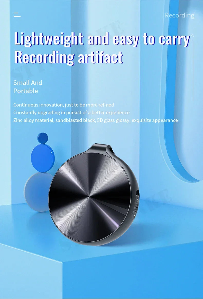 Voice Recorder Activated Recording Micro Dictaphone Digital Audio Smart Recorder MP3 Player Noise Reduction