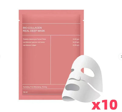 Bio Collagen Facial Mask Shrink Pores Deep Hydrating Overnight Mask Moisturizing Refreshing Brightening Face Korean Skin Care