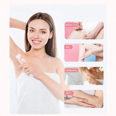 1pc epilator Bikini Trimmer For Women Double Head Electric Shaver Rechargeable 2-In-1 Body Facial Hair Removal For Underarm Legs