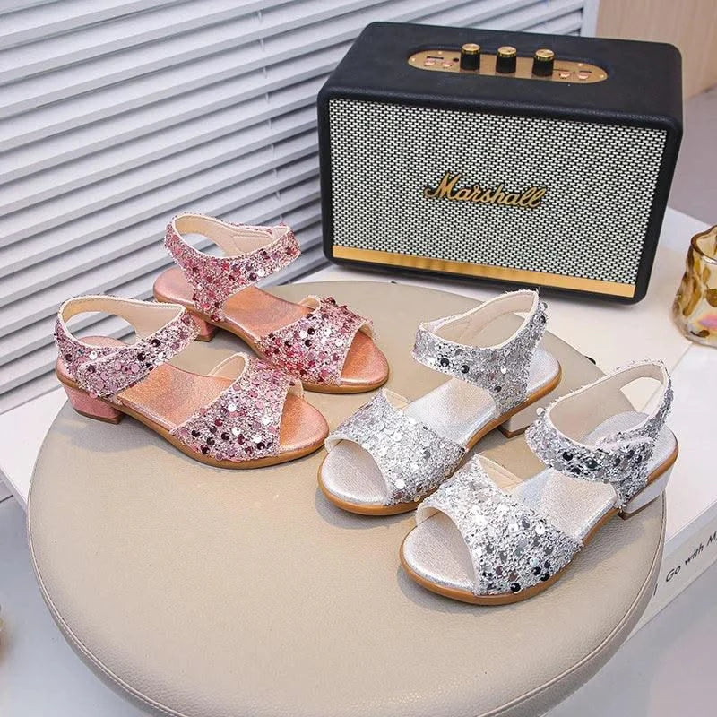 Princess Sandals for Girls | Dance Performance Shoes | Wedding High Heels 2025 Summer New