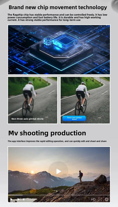 new product Q7 three-axis gimbal high-definition aerial photography drone automatically returns and remotely controls avoidance