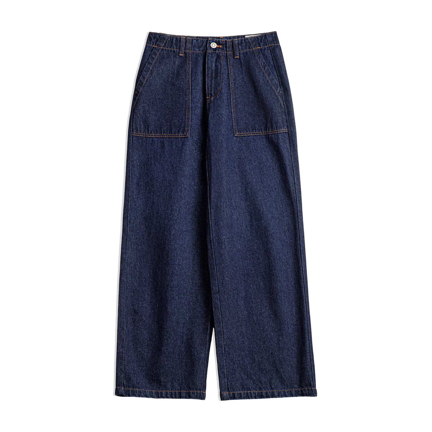 Maden Vintage Straight Denim Jeans with Washed YKK Zipper Loose Fit Casual Trousers for Women's Fall and Winter Versatile Pants