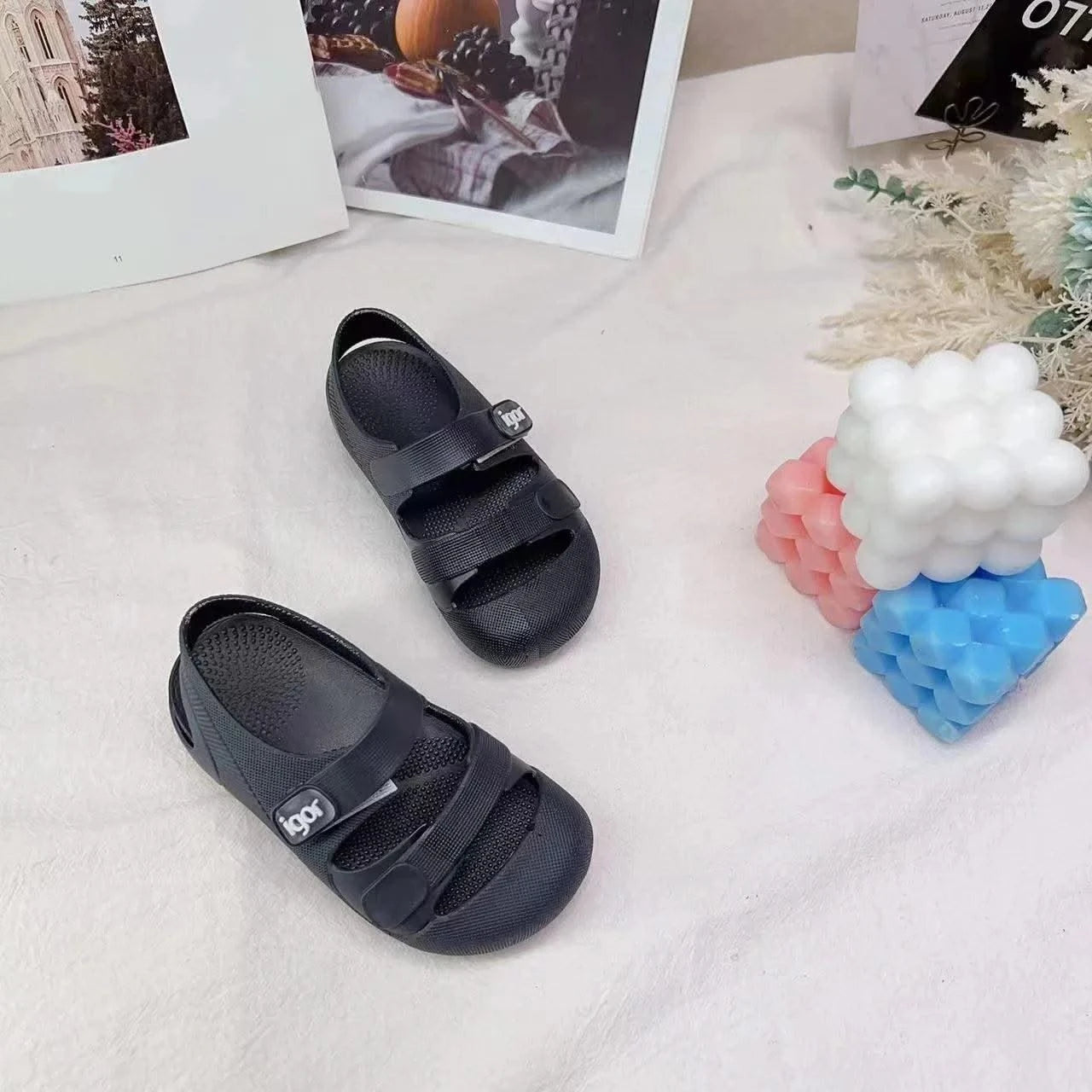 Kid Toddler Flat Breathable Fishermen Roman Shoes Children's Colorful Beach Comfortable Jelly Sandals Boy Girls Sandals SO098