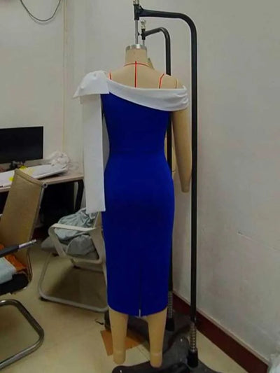 Womens Summer Beautiful Sexy Dresses Mid-length Elegant Lady Dress Highi Waist Knitted One-piece Dress Wholesale Dropshipping