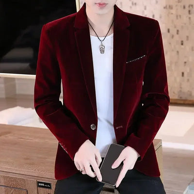 Male Blazer Slim Fit Men's Suit Jackets Single Breasted Thin Party Coat Casual Fashion 2024 Luxury Designer Fashionable Summer