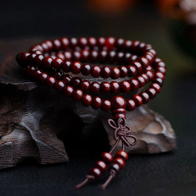 Sandalwood Tibetan Buddhism Mala Sandal Prayer Beads 108 Beads Bracelet Necklace