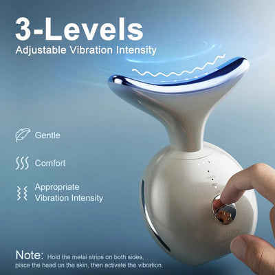 VLVEE Neck Beauty Device EMS Face Massager Facial Neck Lifiting 3 Colors Light Skin Tighten Reduce Double Chin Skin Care Tools