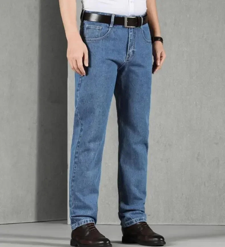 Jeans for Men Work Wear Male Cowboy Pants 2024 Fashion Trousers High Quality Original Classic Straight with Pockets New in Baggy