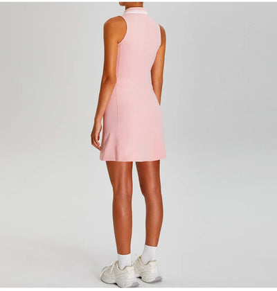 Women's Collar Sports Dress for Outdoor Golf Tennis Fitness Running Speed Dry Badminton - Quick-Drying Comfortable Active Wear
