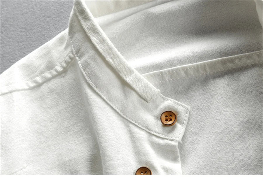 Plus Size 6XL 7XL Men's Casual Cotton Linen Shirt Formal Retro Long Sleeve Soft Loose Shirts Male Oversized Clothing Shirts Tops