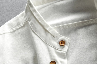 Plus Size 6XL 7XL Men's Casual Cotton Linen Shirt Formal Retro Long Sleeve Soft Loose Shirts Male Oversized Clothing Shirts Tops
