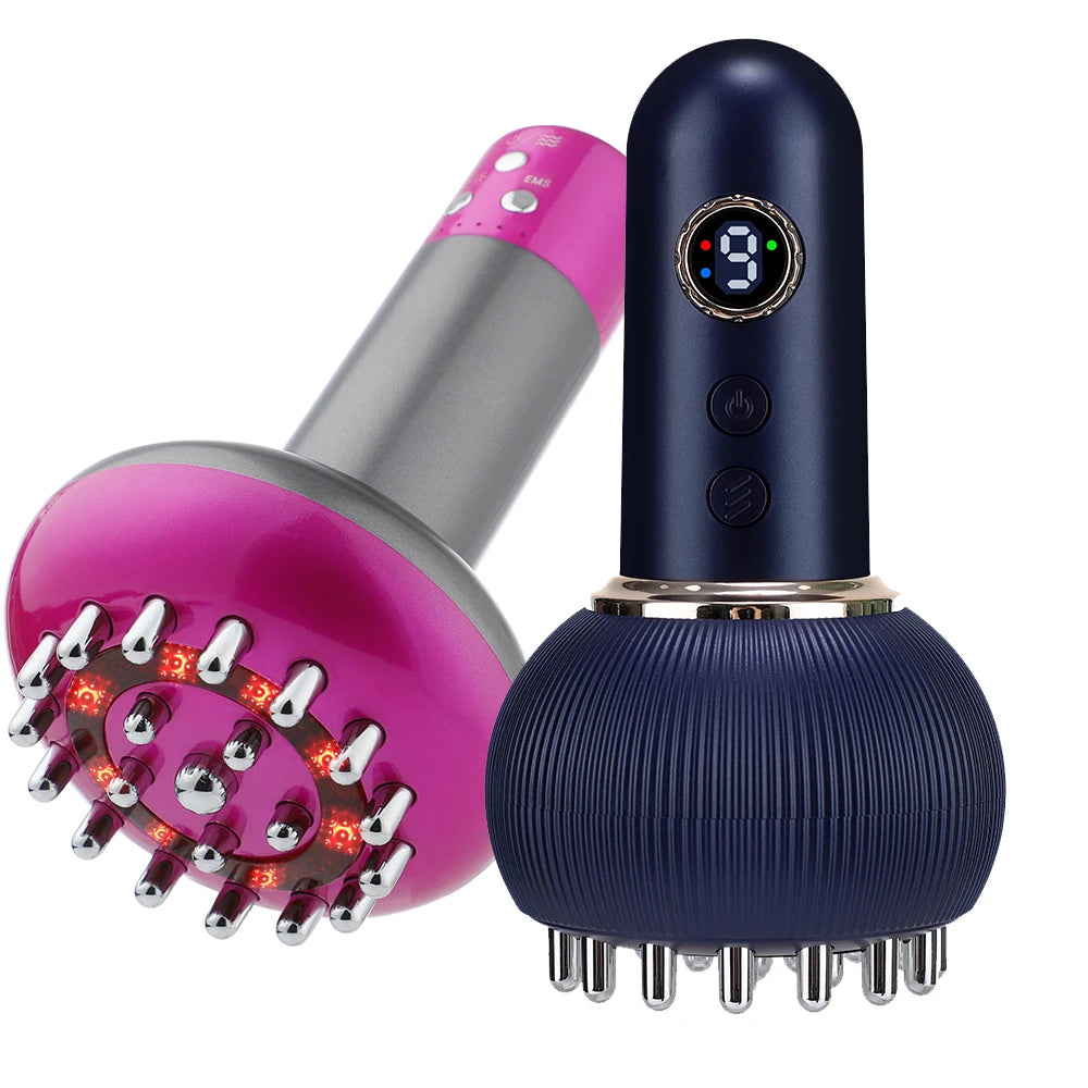 Wireless Guasha Massager Body Shaping Heating Meridian Scraping Brush Lymphatic Drainage Machine Fat Burner Rechargeable