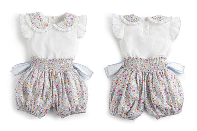 Summer Clothes Set for Baby Girls Kids Kawaii Vest Tops and Floral Printed Butt Pants Children Korean Style Casual Playwear