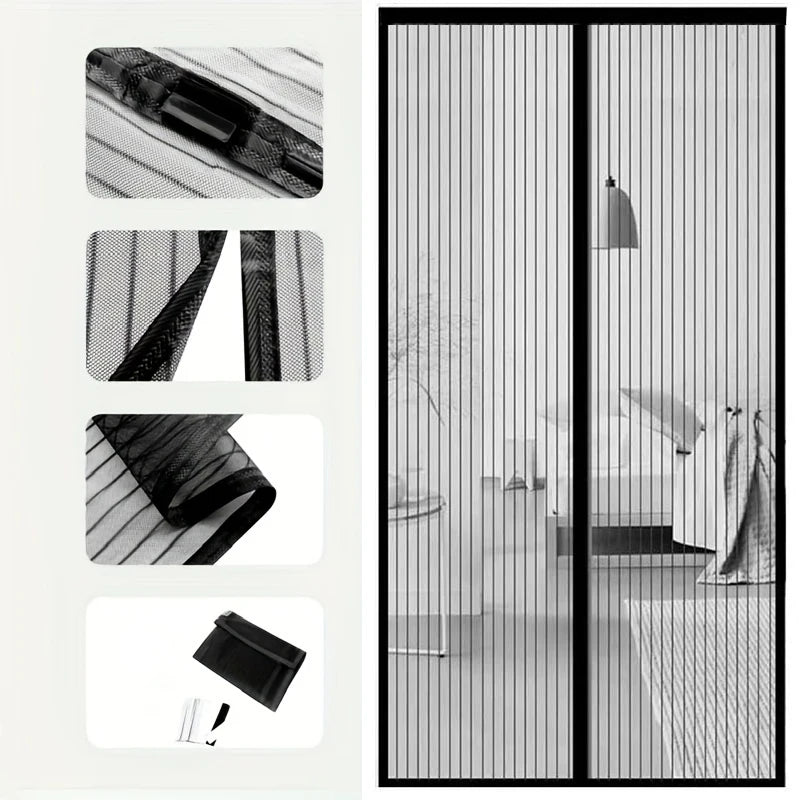 1PC New Magnetic Screen Door Curtain Anti-Mosquito Net Fly Insect Screen Mesh Automatic Closing 4 Size Easy Installation