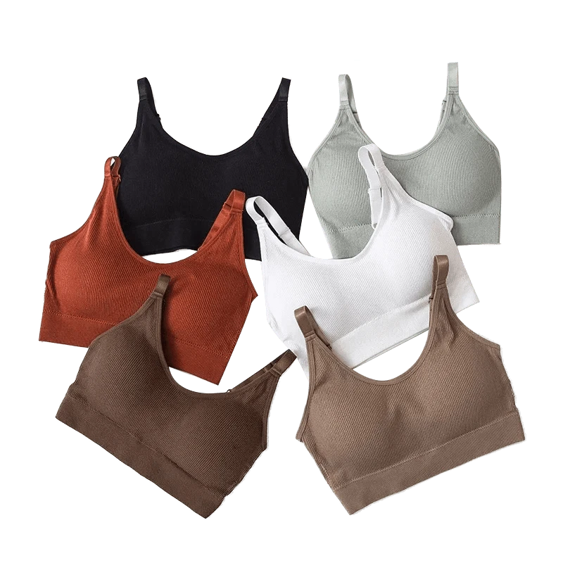 Women's Tube Top Crop Seamless Back Outdoor Sports Underwear Bra