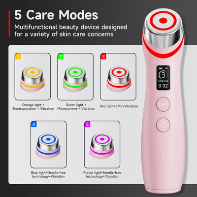 New 4 in 1 Skincare Beauty Instrument Red Light Facial Wand Skin Rejuvenation Face Massager