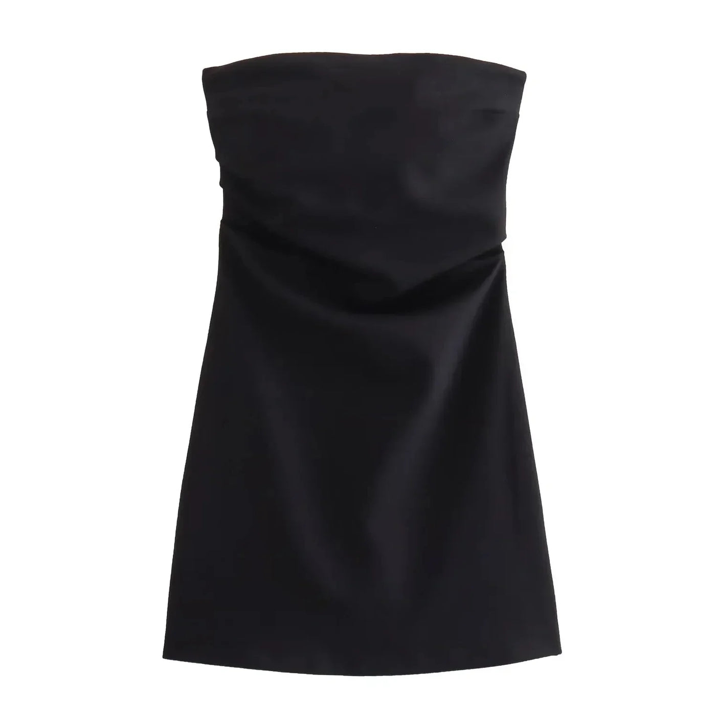 TRAF Dress Women Off Shoulder Corset Short Dresses Ruched Backless Blue Black White Dress Woman Sexy Bodycon Party Dresses