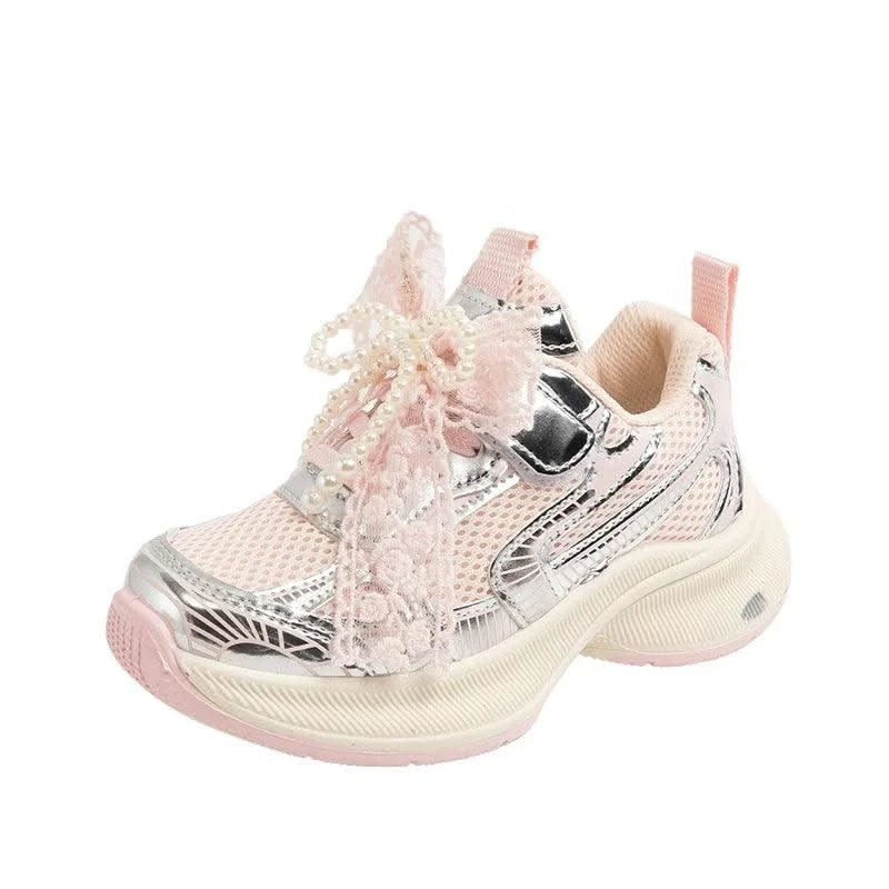Children Sports Shoes 2025 New Spring Autumn Boys White Shoes Girls Breathable Mesh Casual Soft Sole Sneakers Kids Running Shoes