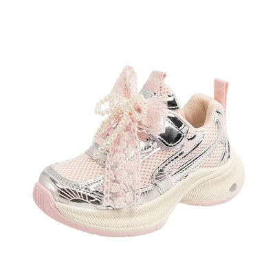 Children Sports Shoes 2025 New Spring Autumn Boys White Shoes Girls Breathable Mesh Casual Soft Sole Sneakers Kids Running Shoes