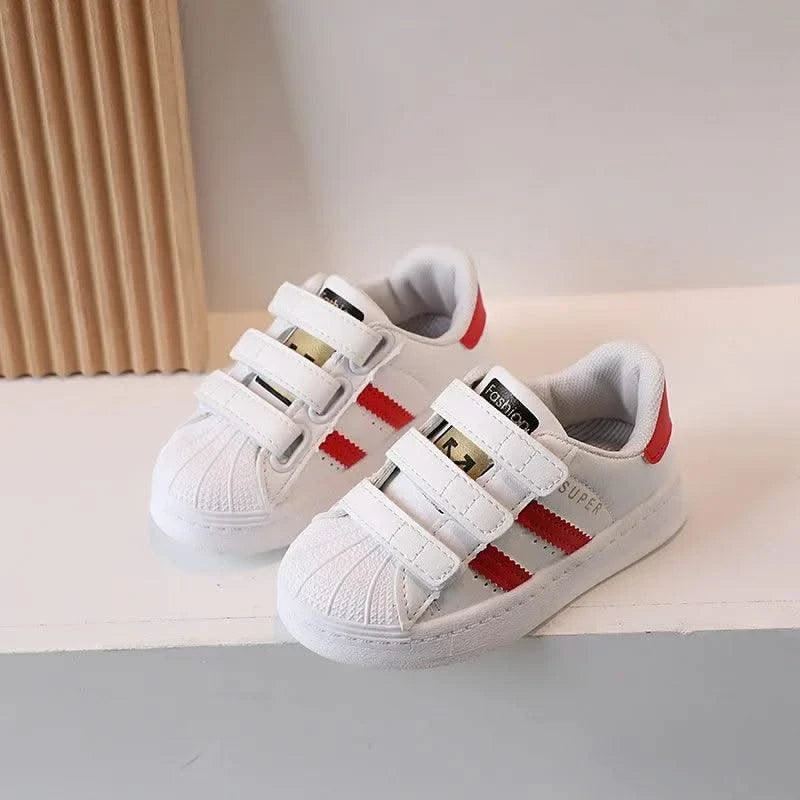Children's Sports Shoes Spring and Fall Four Seasons Models Boys and Girls Casual Board Shoes Shell Head Small White Shoes