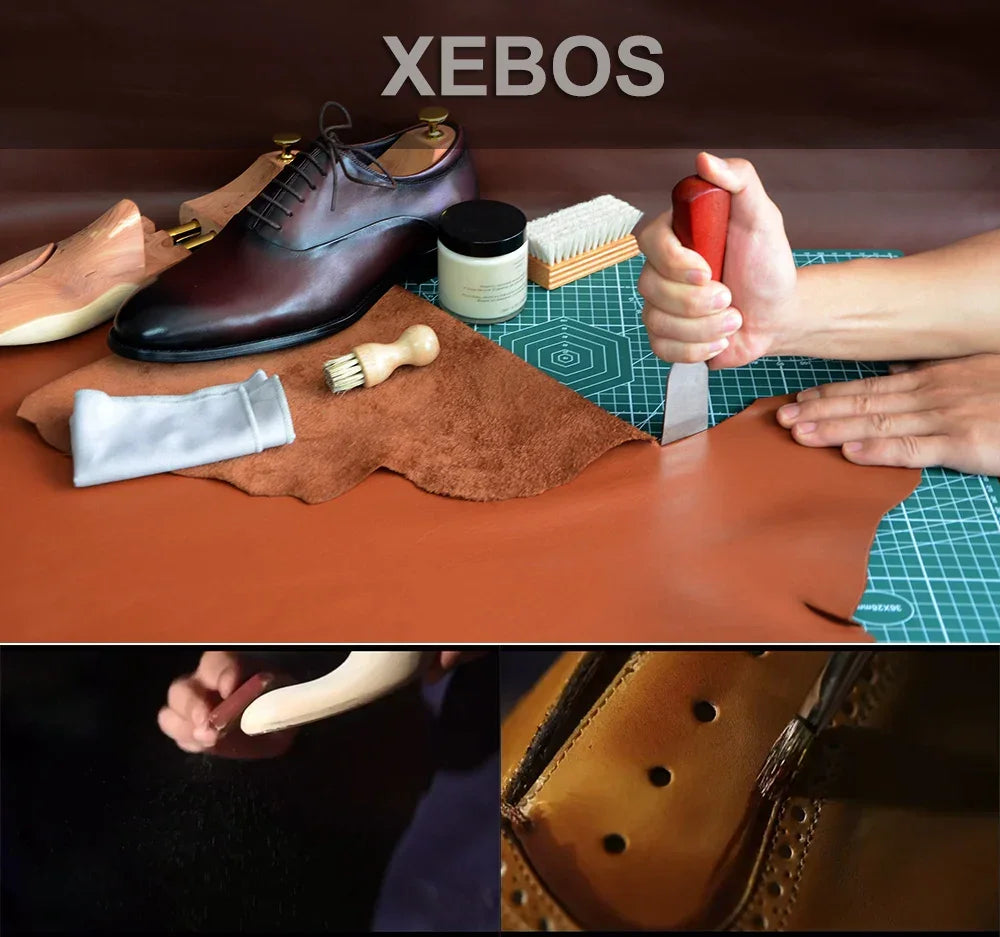 Luxury Brand Design Men's Oxford Shoes Fashion France Style Leather Sneakers Slip-on Casual Business Travel Non-slip Male Shoes