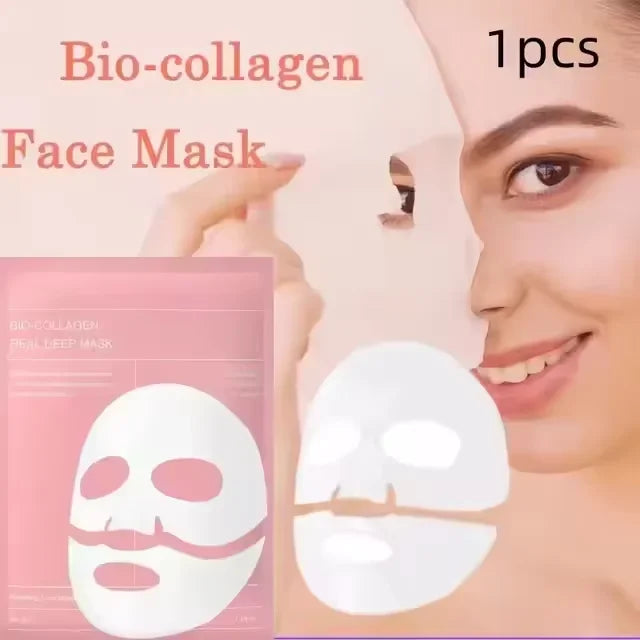 Bio-Collagen Face Mask Deep Moisturizing Overnight Mask Collagen Protein Hydrogel Soft Gel Mask Brightening Firming Skin Care
