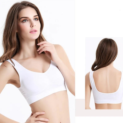 Large Women's Single-layer No Pad Sports Bra Yoga Running Fitness Top Breathable Seamless Workout Bralette