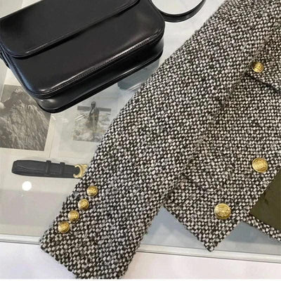 Coat Women Winter Jacket New Autumn and Winter Korean Women's Single-breasted High-quality Chic Tweed Retro Top Coat Women 2022