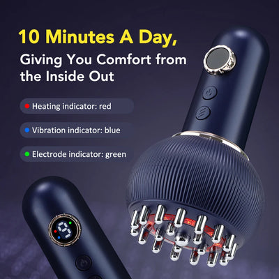 Wireless Guasha Massager Body Shaping Heating Meridian Scraping Brush Lymphatic Drainage Machine Fat Burner Rechargeable