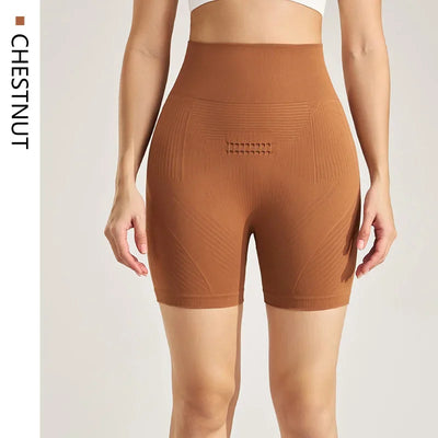 Sports Outdoor Yoga Pants Three Quarter Pants Shorts High Waist Peach Lift Hip Fitness Bottoms Women Leggings