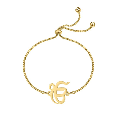 Punjabi Sikh Gold Box Bracelet Gift 18K Stainless Steel Bracelet Believer Faith Master Unique Symbol Religious Jewelry  Souvenir