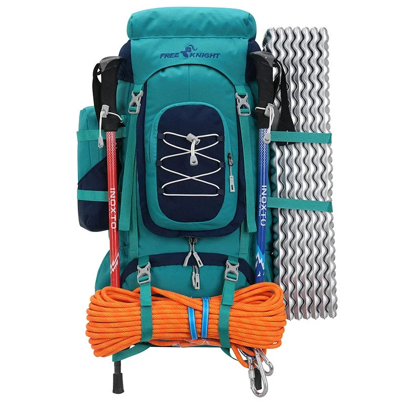 Outdoor Climbing Backpack with Rain Cover Hiking Camping Trekking Outing Bag Large Mountaineering Luggage Sports Rucksack